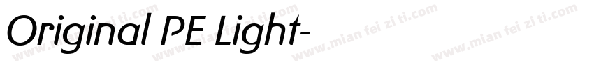 Original PE Light字体转换